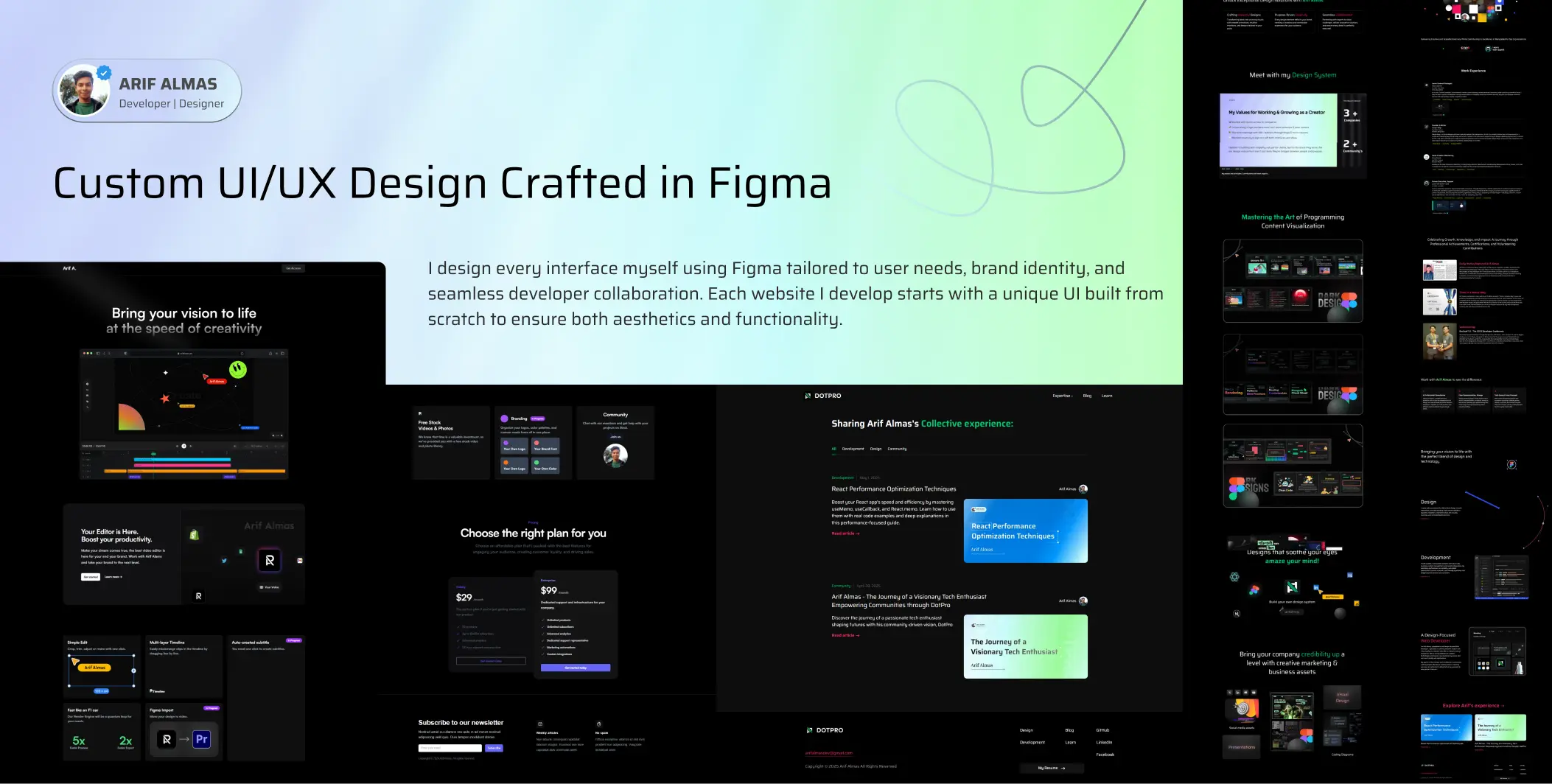 Visual representation for tip: Custom UI/UX Design for your next project.