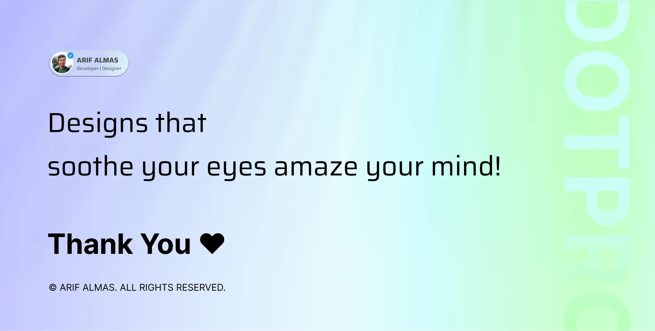 Visual representation for tip: Thank you for your time. I hope you enjoy the design system.