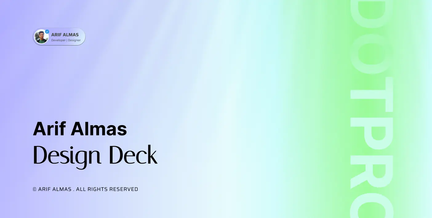 Visual representation for tip: Arif Almas Design System. A design system for your next project.